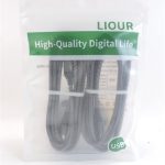 کابل‌ شارژر بافته‌شده تایپ C به  USB برند  LIOUR پک دوعددی