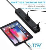 چند راهی برق و شارژر USB برند KENSOU دارای 4 یورت USB - تصویر 4