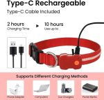 قلاده سگ قابل شارژ درخشان  RGB تغییر رنگ با 8 حالت نور - تصویر 10