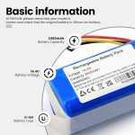 باتری جایگزین ANTIEE 3400mAh برای جارو رباتیک - تصویر 2