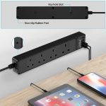 چند راهی برق و شارژر USB برند KENSOU دارای 4 یورت USB - تصویر 2