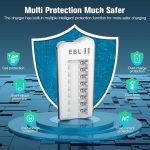 شارژر باتری ۸ بای ارتقا یافته EBL با ۲ پورت USB برای باتری‌های قابل شارژ AA AAA Ni-MH Ni-CD (808U)