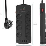 چندراهی محافظ نوسان برق IECOPOWER با ۴ پورت USB