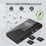 MP3 پلیر Phinistec پخش کننده موسیقی با ظرفیت 96 گیگابایت صفحه نمایش ۲.۴ اینچ - تصویر 4