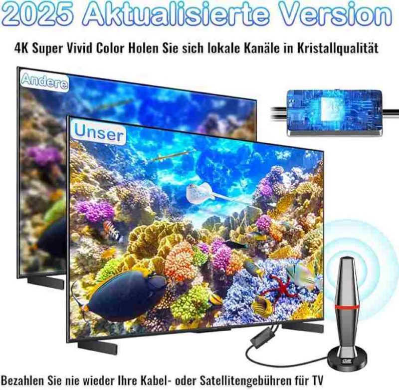 آنتن داخلی تلویزیون QGClearSO برای تلویزیون هوشمند 4K Ultra HD - Image 7