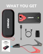 جامپر استارتر و پاور بانک 24000 میلی آمپر مدل 3000A Jump Starter برند CARHEV - تصویر 2