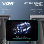 ماشین اصلاح موی سر و صورت شارژی وی جی ار مدل V-640 s3 مجموعه 3 عددی - Image 4