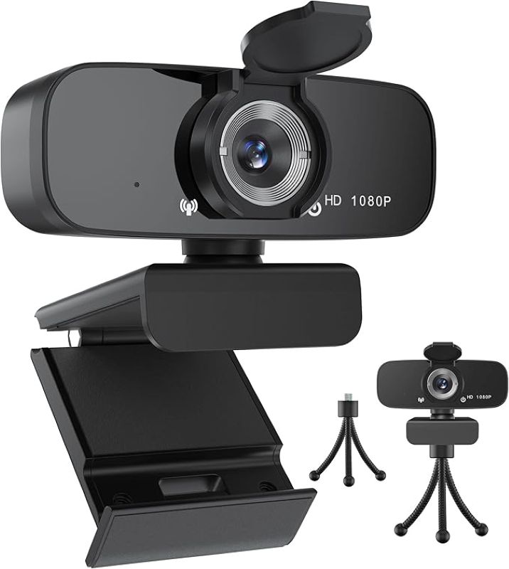 8-36 وب کم USB Tomorsi با میکروفون دوگانه، وب کم HD 1080P - Image 1