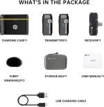 میکروفون یقه ای بی سیم هالی لند مدل LARK C1 Duo for USB-C مشکی - تصویر 2