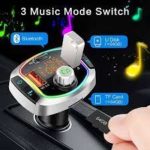فرستنده بلوتوثی خودرو FM   با چراغ RGB و شارژ سریع QC3.0 - تصویر 9