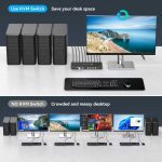 سوئیچ 4K   KVM HDMI برای ۱ مانیتور، ۴ کامپیوتر، EDID، 4K 60Hz - Image 6