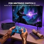 دسته بازی ECHTPower Switch 2، کنترلر بی‌سیم 2025 با RGB/ماکرو/شیفت/توربو/ویبره - Image 5