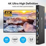 سوئیچ 4K   KVM HDMI برای ۱ مانیتور، ۴ کامپیوتر، EDID، 4K 60Hz - Image 4