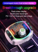 فرستنده بلوتوثی خودرو FM   با چراغ RGB و شارژ سریع QC3.0 - تصویر 7