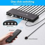 سوئیچ 4K   KVM HDMI برای ۱ مانیتور، ۴ کامپیوتر، EDID، 4K 60Hz - Image 3