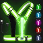 جلیقه دوچرخه سواری و موتور سواری بازتابنده LED برند AEFIR مدل V010