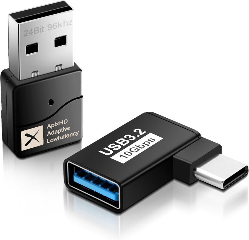 1 دانگل بلوتوث ۵.۲، آداپتور بلوتوث نوع C با تأخیر کم Aptx - تصویر 1