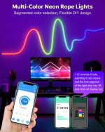 نوار LED نئون فلکسی 15 متری Aclorol RGB IC با کنترل APP، تغییر رنگ ضد آب 24V - Image 7
