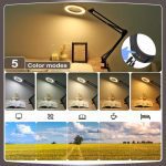 ذره‌بین چراغ دار رو میزی VEEMAGNI سایز  12X 5 اینچی با نور و پایه - تصویر 7