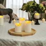 شمع‌ LED بدون شعله سه تایی قابل شارژ Homemory - تصویر 6