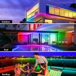 ریسه LED  با کنترل صوتی فضای باز ۶۵.۶ فوتی ضد آب برند HTTPSMP - تصویر 6