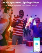 نوار LED نئون فلکسی 15 متری Aclorol RGB IC با کنترل APP، تغییر رنگ ضد آب 24V - Image 6