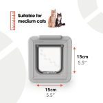 درب تردد سگ و گربه فلپ میکروچیپ الیت CAT MATE مدل 355W با تایمر دیجیتال و نمایشگر LCD - تصویر 9