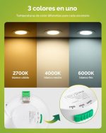 بسته 20 تایی چراغ‌های سقفی توکار LED باتری خور برند Fondiiz دارای سه حالت نوردهی - Image 5