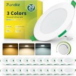 بسته 20 تایی چراغ‌های سقفی توکار LED باتری خور برند Fondiiz دارای سه حالت نوردهی
