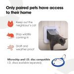 درب تردد سگ و گربه فلپ میکروچیپ الیت CAT MATE مدل 355W با تایمر دیجیتال و نمایشگر LCD - تصویر 7