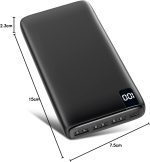 پاور بانک  Riapow 26800mAh , شارژر سریع 3.0A USB C - Image 2