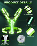 جلیقه دوچرخه سواری و موتور سواری بازتابنده LED برند AEFIR مدل V010 - Image 3
