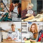 ذره‌بین چراغ دار رو میزی VEEMAGNI سایز  12X 5 اینچی با نور و پایه - تصویر 2