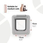 درب تردد سگ و گربه فلپ میکروچیپ الیت CAT MATE مدل 355W با تایمر دیجیتال و نمایشگر LCD - تصویر 4
