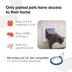 درب تردد سگ و گربه فلپ میکروچیپ الیت CAT MATE مدل 355W با تایمر دیجیتال و نمایشگر LCD - تصویر 3