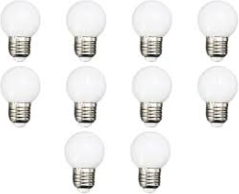 1 لامپهای LED شفاف بسته 10 تایی، لامپ LED مینی کروی E27 2W G45 - تصویر 1