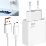 شارژر دیواری 1 پورت USB 33W  با کابل type-C به USB  برند gvkrlxz  مدل mdy-12-eh