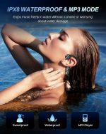 هدفون هدایت استخوانی القایی  WalkerFit ضد آب IPX8 و 32 گیگابایت حافظه MP3 برای شنا در زیر آب مدل  T10PRO - تصویر 9