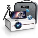 ویدیو پروژکتور Yaber، مدل V5 مینی ,با پخش تصویر اچ دی و قدرت نوری 8000 لومنی, دارای سه پایه برای نصب پروژکتور