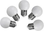 لامپ‌های LED شفاف بسته 10 تایی، لامپ LED مینی کروی E27 2W G45 - تصویر 3