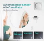 تهویه و هواکش دارای سنسور دما و رطوبت BUMSOU مدل  P117 سایز 100 میلی‌متری - تصویر 6