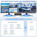 سوئیچ  اسپلیتر چند نمایشگره MATRIX 4K HDMI - سوئیچ ماتریسی 4x2 - Image 4