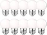 لامپ‌های LED شفاف بسته 10 تایی، لامپ LED مینی کروی E27 2W G45 - تصویر 4