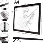 میز طراحی نورانی  A4 قابل شارژ مدل A4-D28B