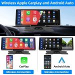 مانیتور 10.26 اینچ و دوربین ثبت وقایع خودرو وایرلس CarPlay و Android Auto | هوشمند، مدرن مدل RC29 - تصویر 5