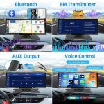 مانیتور 10.26 اینچ و دوربین ثبت وقایع خودرو وایرلس CarPlay و Android Auto | هوشمند، مدرن مدل RC29 - تصویر 6