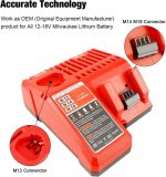 شارژر دوکاره Waitley M12 و M18 برای باتری میلواکی M18 و M12 - تصویر 5