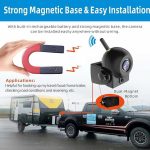 دوربین دنده عقب بی‌سیم مغناطیسی MHCABSR وای‌فای با باتری قابل شارژ، ضد آب IP68 - تصویر 4