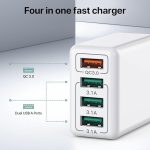 شارژر دیواری (هاب شارژر)  4 پورت USB مدلRE-QC40W - Image 6