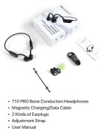هدفون هدایت استخوانی القایی  WalkerFit ضد آب IPX8 و 32 گیگابایت حافظه MP3 برای شنا در زیر آب مدل  T10PRO - تصویر 3